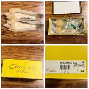 Circus by Sam Edelman Women's Cream and Pink Flats